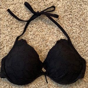 Victoria’s Secret black push-up lace bikini top